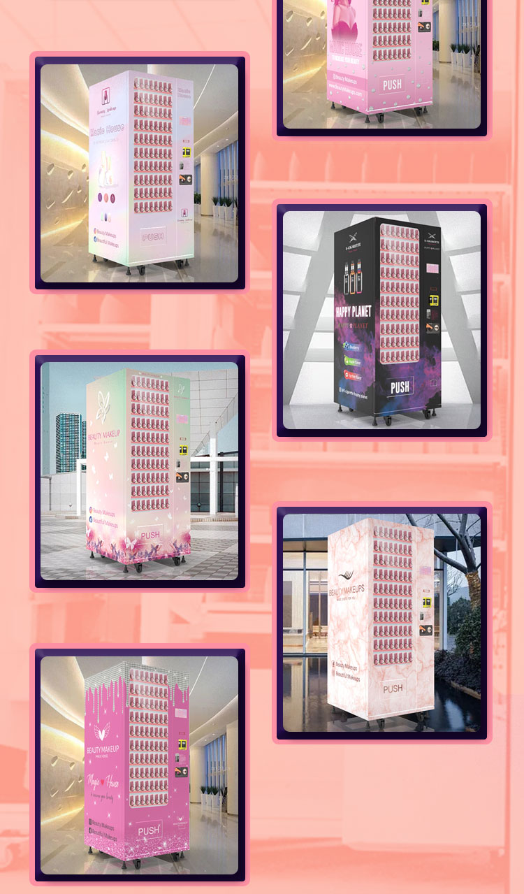 hair vending machine American hot selling eyelashes wigs cosmetics hair vending m