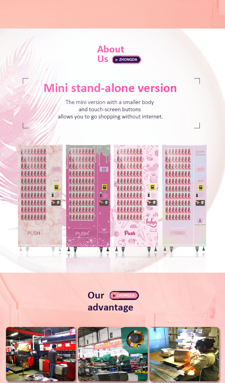 hair vending machine American hot selling eyelashes wigs cosmetics hair vending m